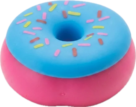 The Doughnut in Blue Icing On Pink