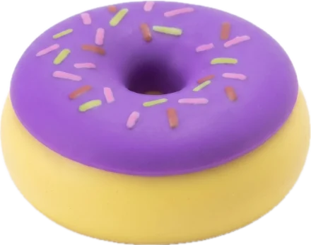The Doughnut in Purple On Yellow