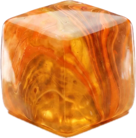 The Marble in Amber Orange