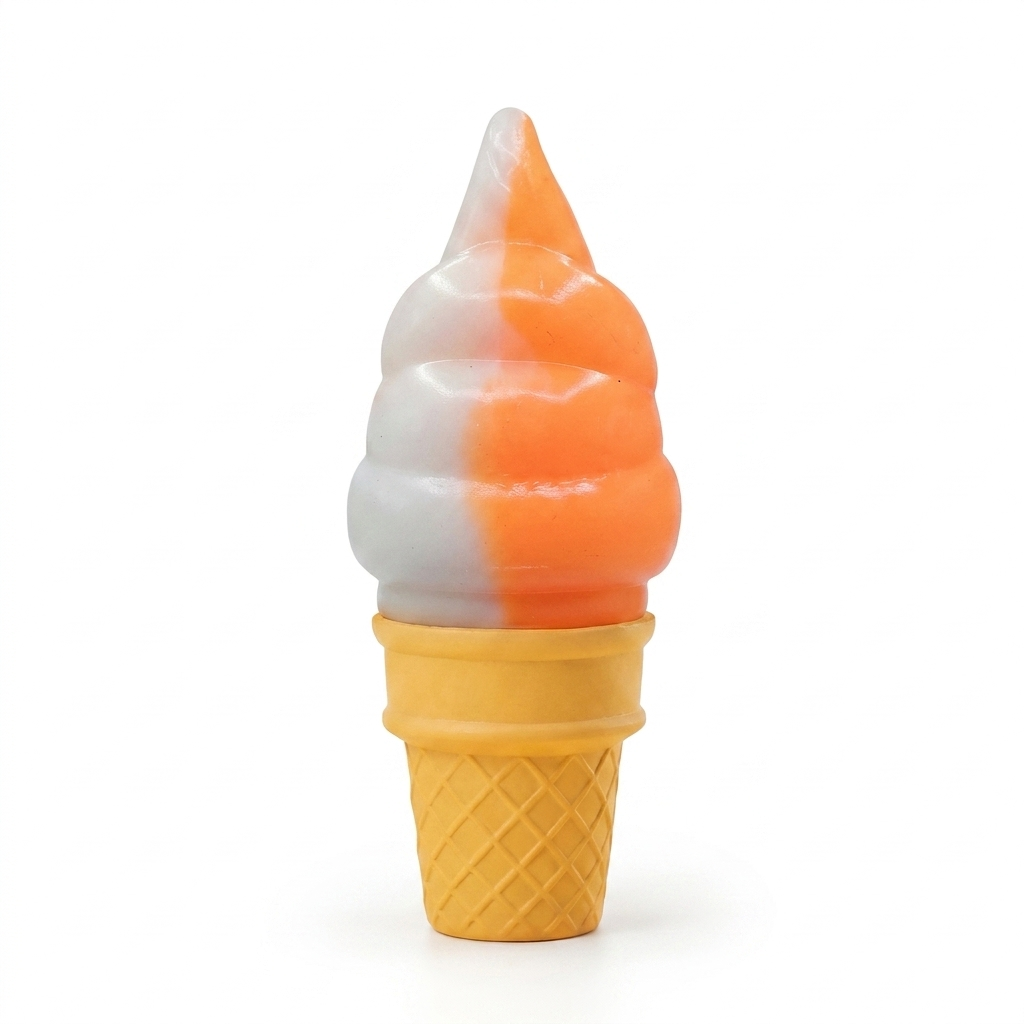 The Soft Serve — Orange And White Swirl
