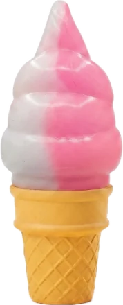 The Soft Serve in Pink And White Swirl
